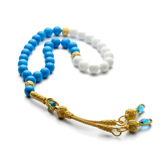 Azure Pearl – Handcrafted Kazaz Tasbih