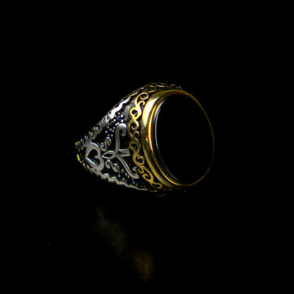 Sultan’s Seal – Handcrafted 925 Silver Ring with Onyx Stone