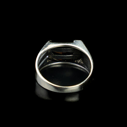Triad Brilliance – Handcrafted 925 Silver Ring with Zircon Accents