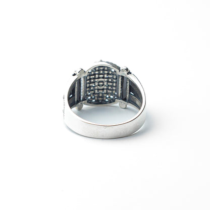 The Sultan's Edge – Onyx Silver Ring